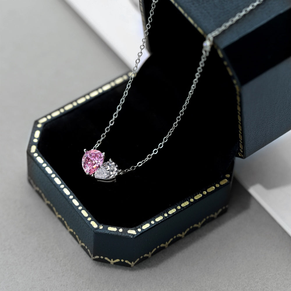 [Sparkling Aurora]Unique Heart Shape Necklace