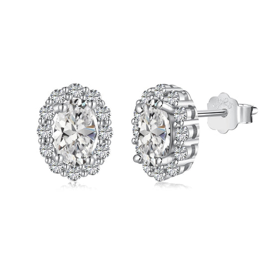 [Sparkling Aurora]Delicate Unique Oval Cut Daily Earrings