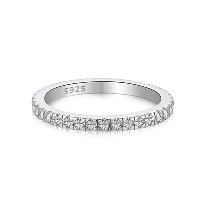 [Sparkling Aurora]Delicate Sparkling Round Cut Daily Ring