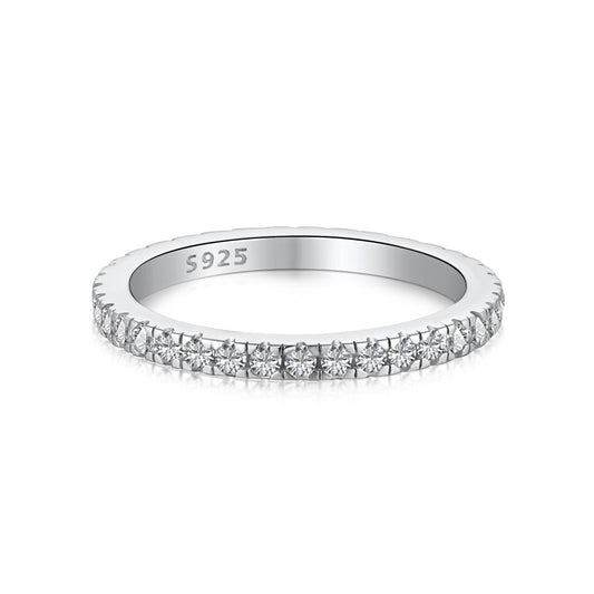 [Sparkling Aurora]Delicate Sparkling Round Cut Daily Ring