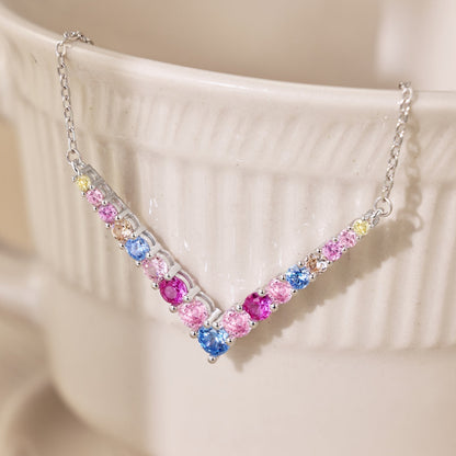 [Sparkling Aurora]Ornate Round Cut Necklace