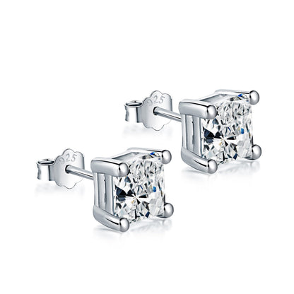 [Sparkling Aurora]Delicate Square Shape Earrings