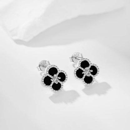 [Sparkling Aurora]Four-Leaf Clover Flower Shape Exquisite Earrings