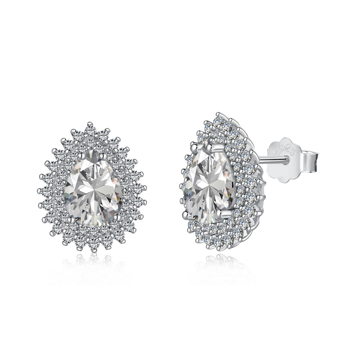 [Sparkling Aurora]Delicate Gorgeous Pear Cut Daily Earrings