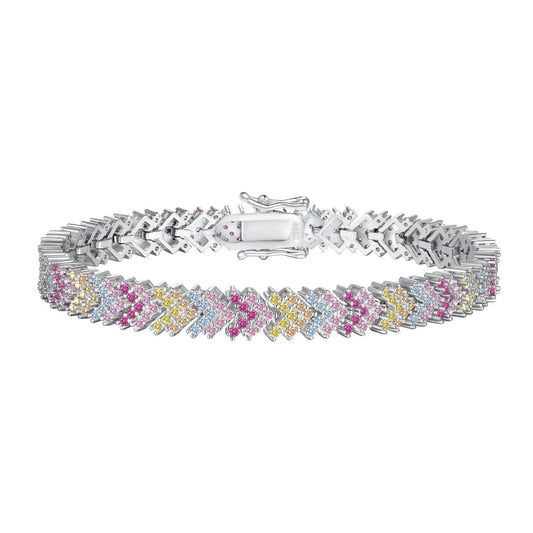 [Sparkling Aurora]Ornate Sparkling Round Cut Party Bracelet