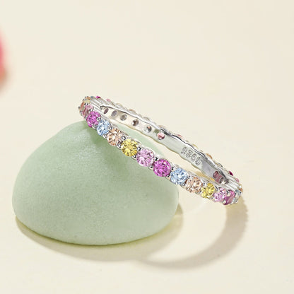 [Sparkling Aurora]Elegant Vivid Round Cut Daily Ring