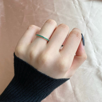 [Sparkling Aurora]Delicate Sparkling Round Cut Daily Ring