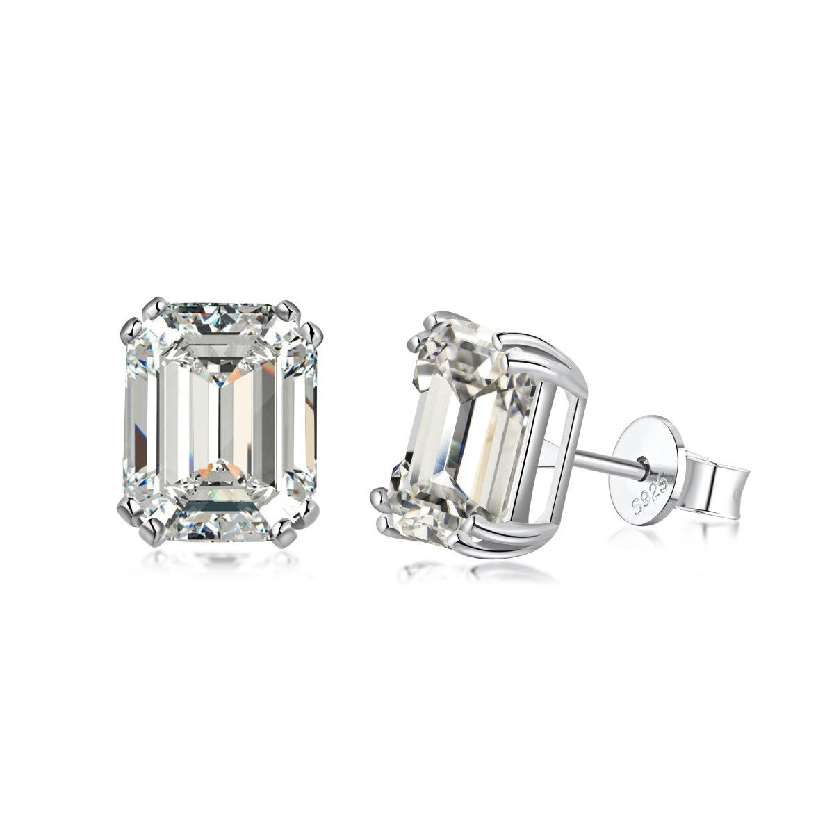 [Sparkling Aurora]Dazzling Square Shape Earrings