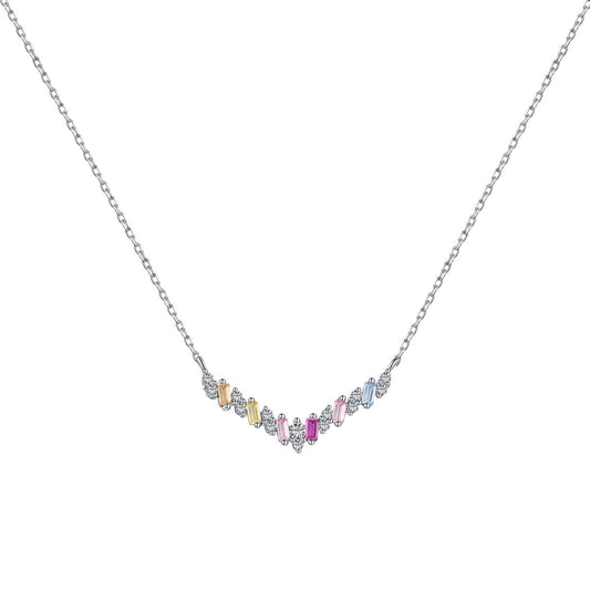 [Sparkling Aurora]Dazzling Rainbow Necklace