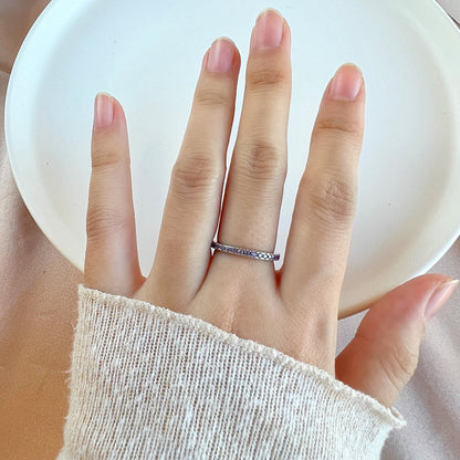 [Sparkling Aurora]Delicate Sparkling Round Cut Daily Ring