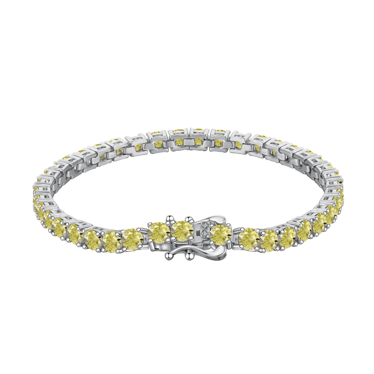 [Sparkling Aurora]Ornate Dazzling Round Cut Tennis Bracelet