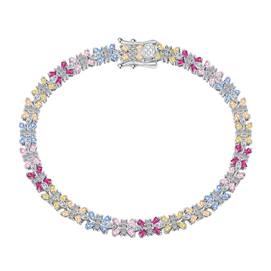 [Sparkling Aurora]Radiant Colorful Emerald Cut Party Bracelet