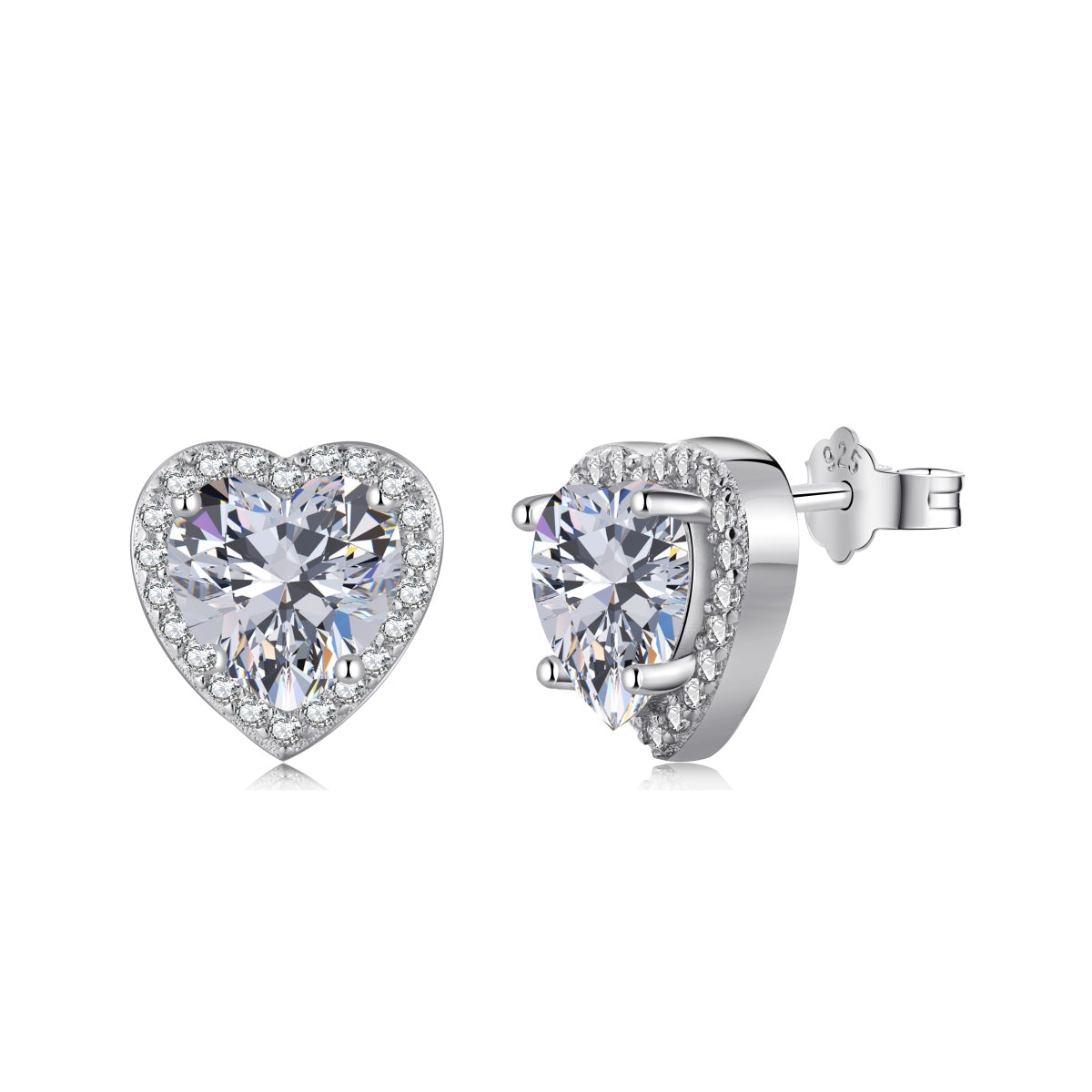 [Sparkling Aurora]Sparkling Heart Shape Lover Earrings