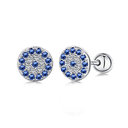 [Sparkling Aurora]Devil's Eye Ear Bone Nail Earrings