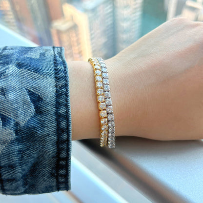 [Sparkling Aurora]Sparkling Radiant Princess Cut Tennis Bracelet