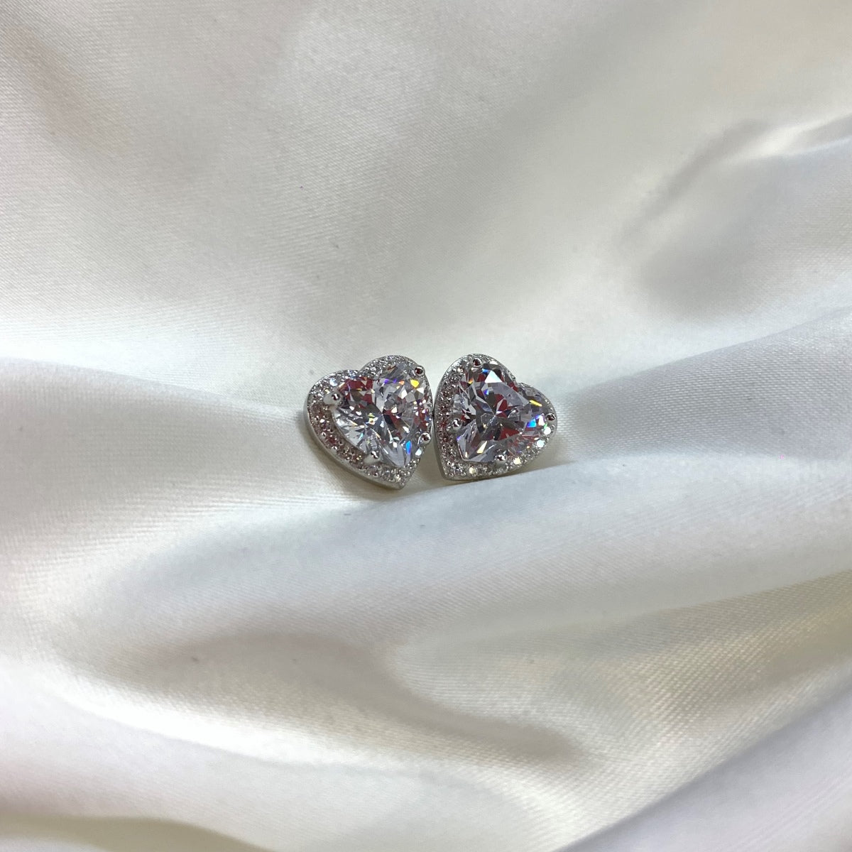 [Sparkling Aurora]Sparkling Heart Shape Lover Earrings