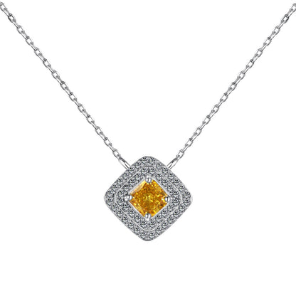 [Sparkling Aurora]Sparkling Asscher Cut Necklace