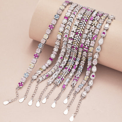 [Sparkling Aurora]Dainty Radiant Emerald Cut Daily Bracelet