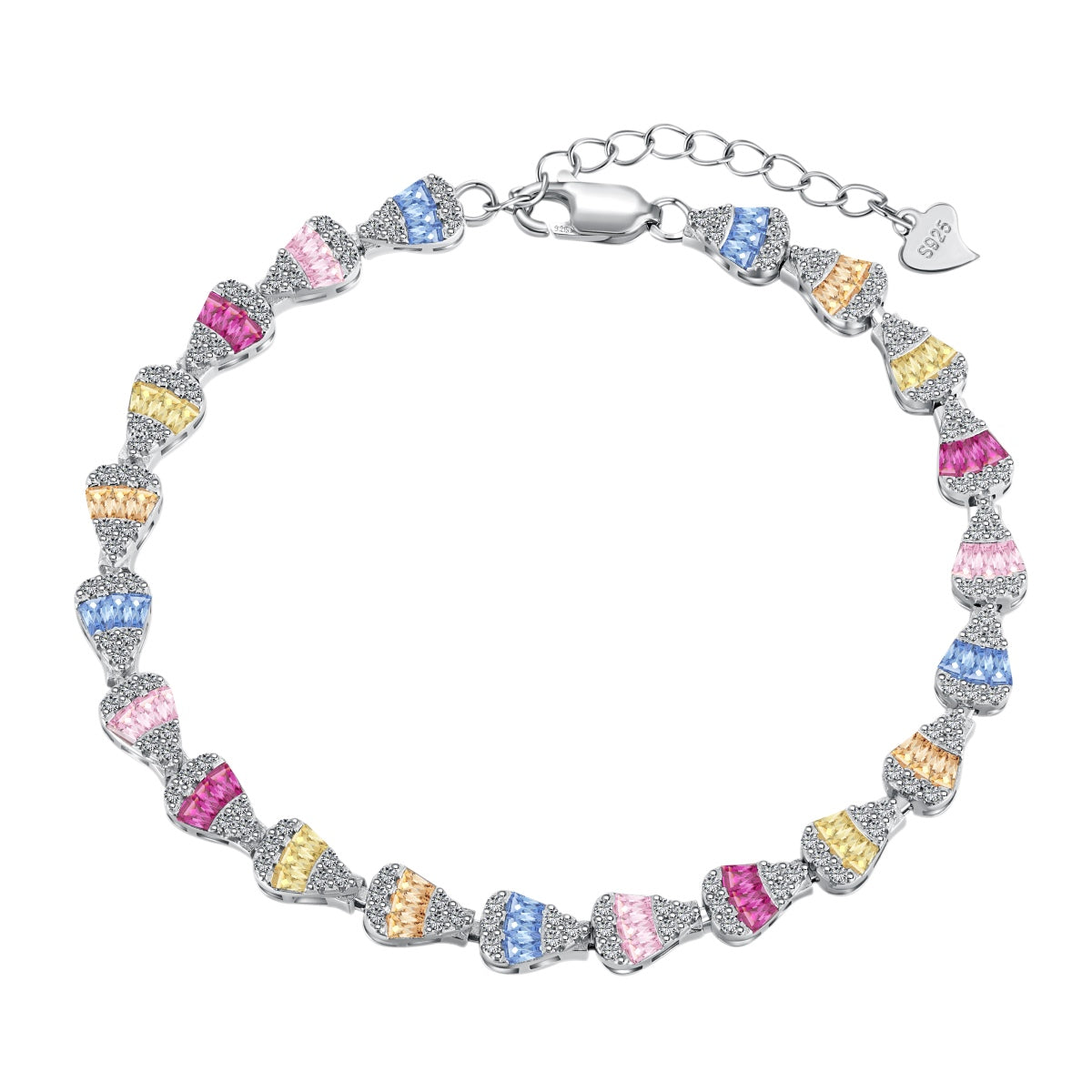 [Sparkling Aurora]Radiant Water Drop Shape Daily Bracelet