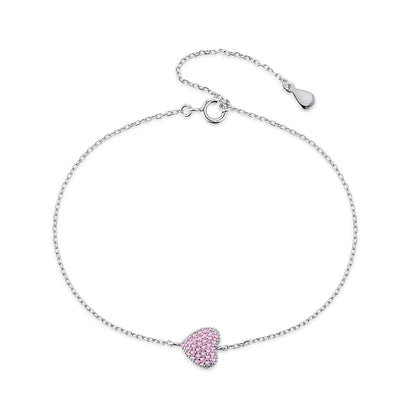 [Sparkling Aurora]Heart-Shaped Gentle and Versatile Bracelet