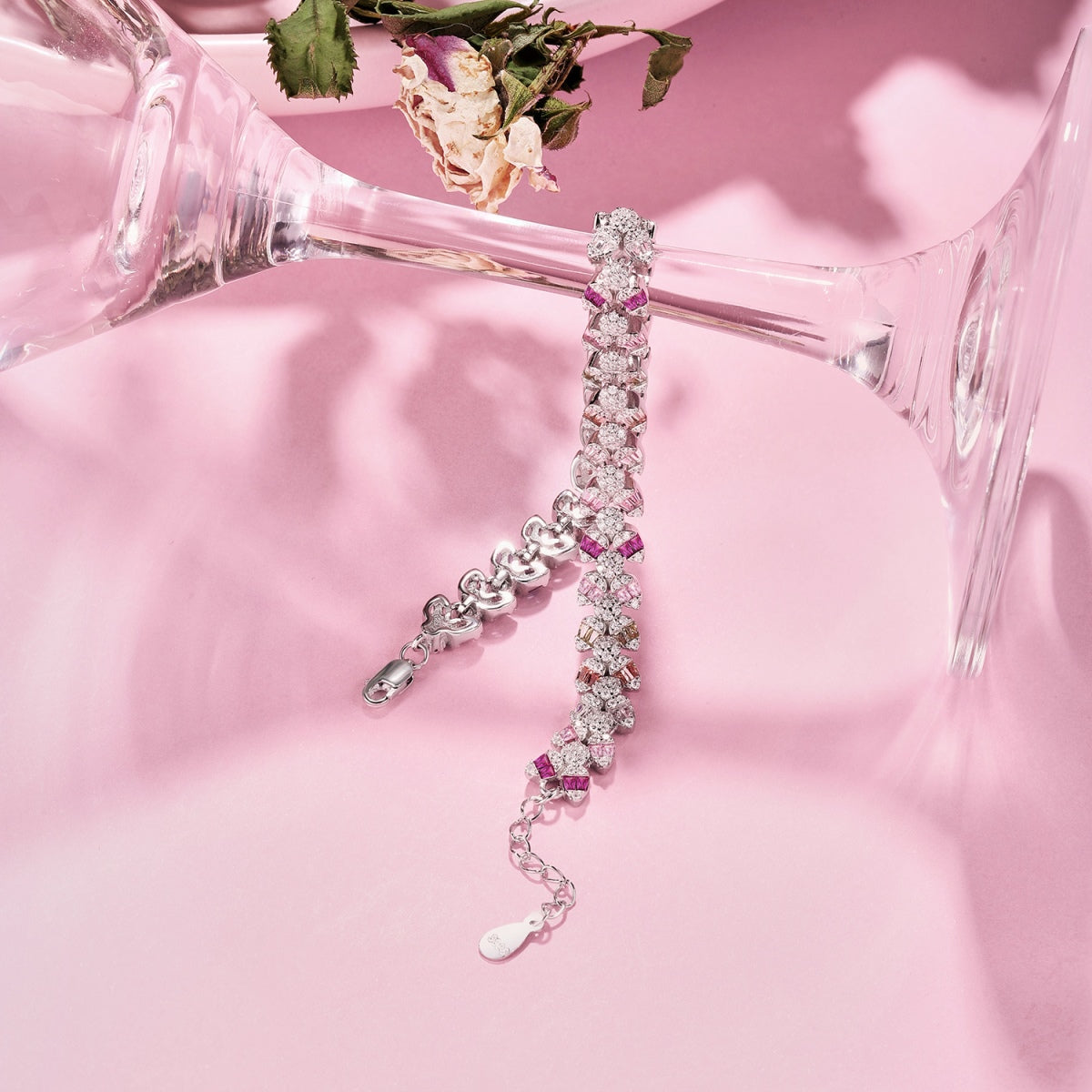 [Sparkling Aurora]Dainty Exquisite Flower Shape Daily Bracelet