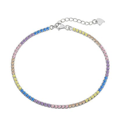 [Sparkling Aurora]Dazzling Colorful Round Cut Daily Bracelet