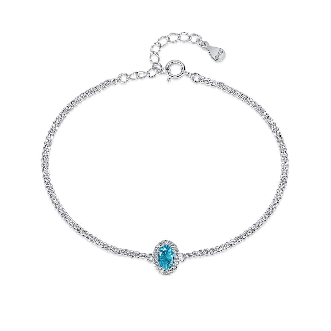 [Sparkling Aurora]Exquisite Oval Shape Bracelet