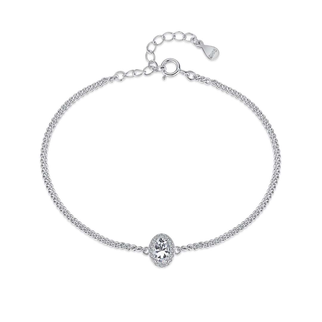 [Sparkling Aurora]Exquisite Oval Shape Bracelet