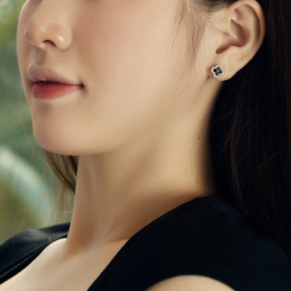 [Sparkling Aurora]Four-Leaf Clover Flower Shaped Earrings