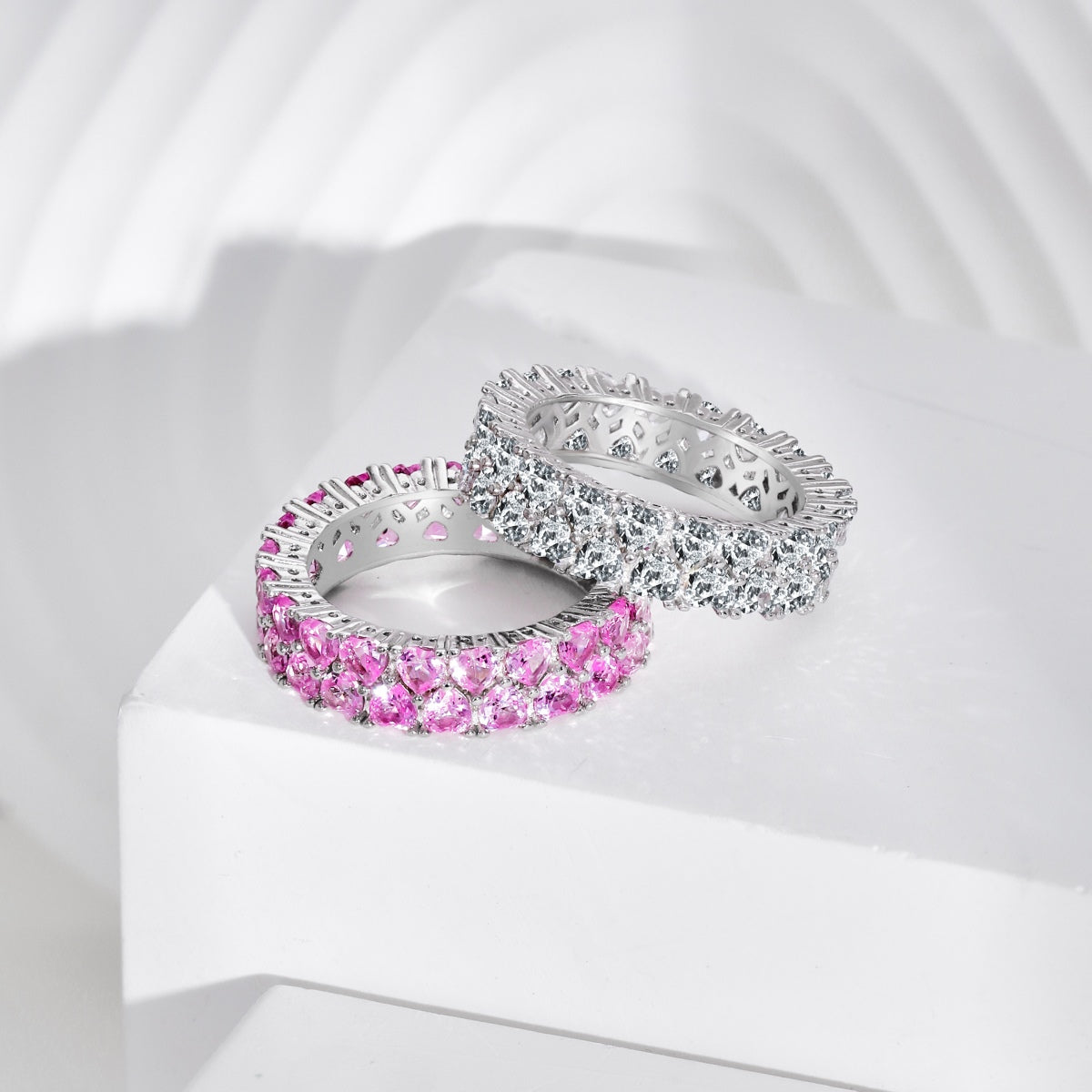 [Sparkling Aurora]Sparkling Full Heart Ring