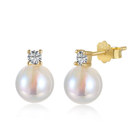 [Sparkling Aurora]Symphony Mermaid Pearl Earrings