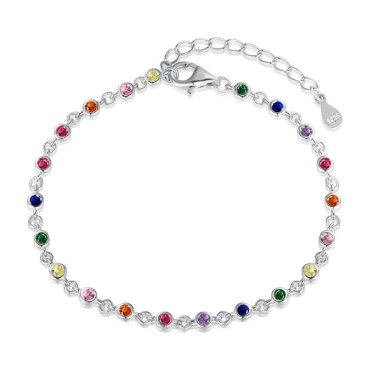 [Sparkling Aurora]Colorful Bead Array Bracelet