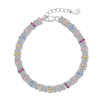 [Sparkling Aurora]Unique Colorful Flower Shape Daily Bracelet