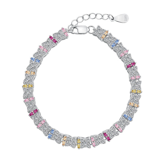 [Sparkling Aurora]Unique Colorful Flower Shape Daily Bracelet