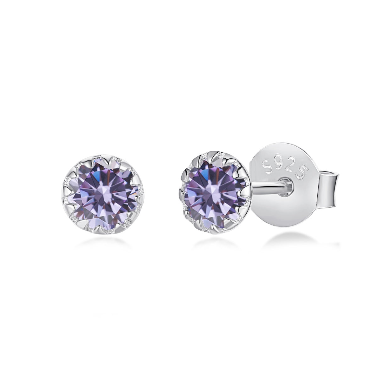 [Sparkling Aurora]Sparkling Colorful Round Shape Earrings