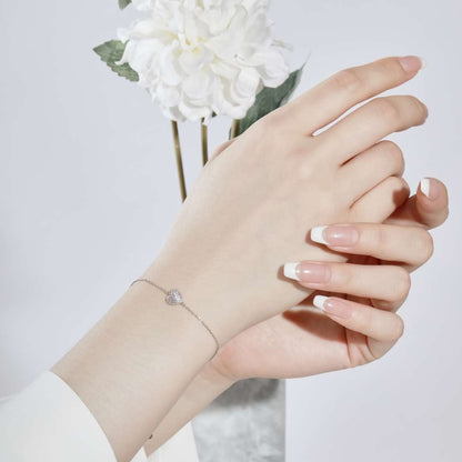 [Sparkling Aurora]Heart-Shaped Gentle and Versatile Bracelet