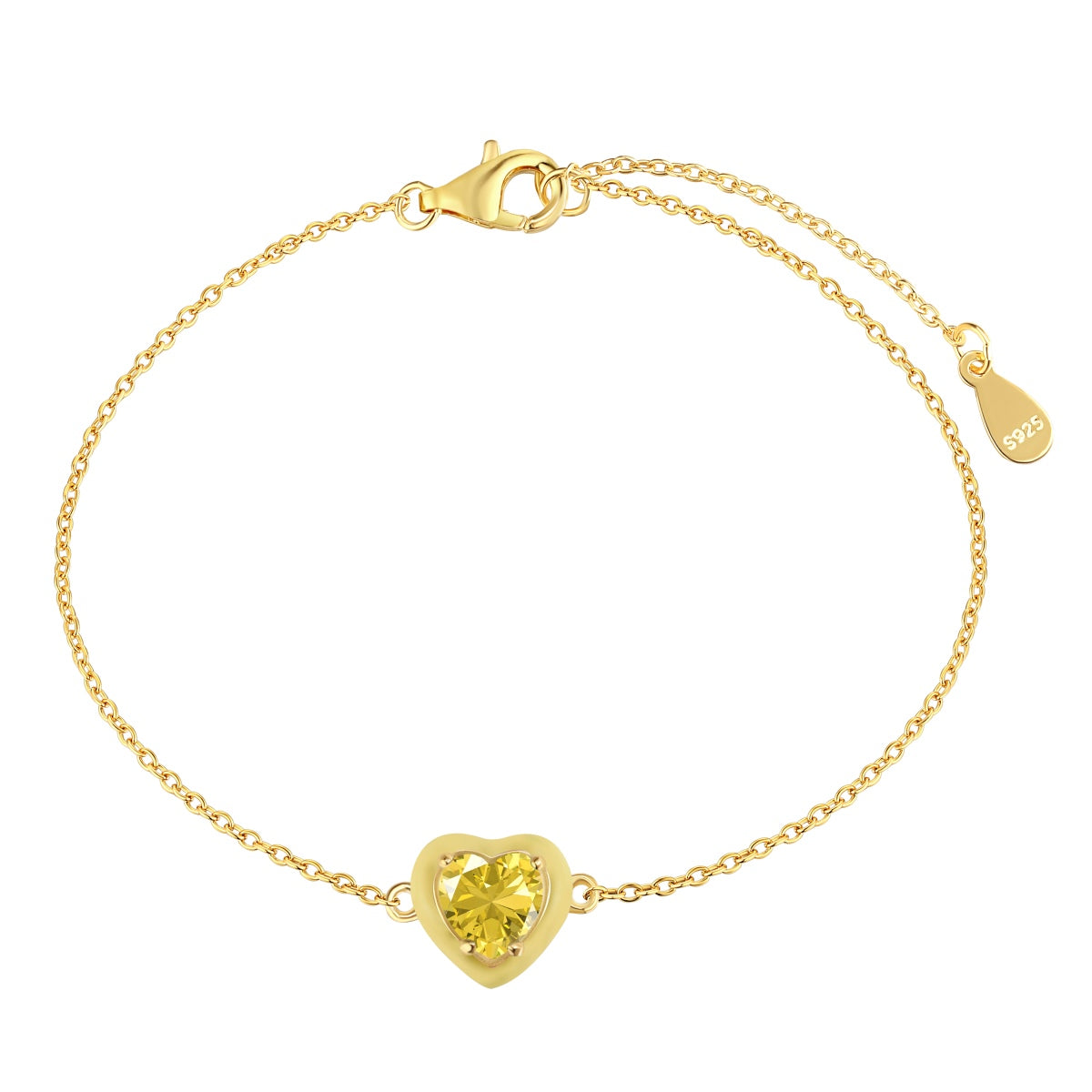 [Sparkling Aurora]Sparkling Romantic Heart Shape Lover Bracelet