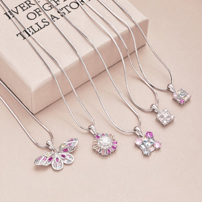 [Sparkling Aurora]Charming Flower Colorful Necklace