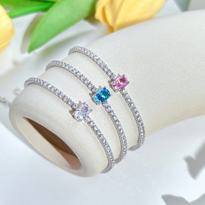 [Sparkling Aurora]0.75 Carat Exquisite Oval Cut Daily Bracelet