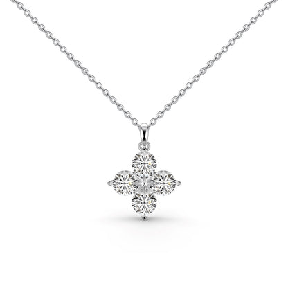 [Sparkling Aurora]Four-Leaf Clover And Eight-Pointed Star Necklace