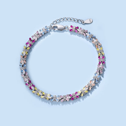 [Sparkling Aurora]Radiant Colorful Emerald Cut Party Bracelet