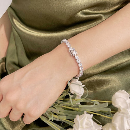 [Sparkling Aurora]Ornate Sparkling Round Cut Wedding Bracelet