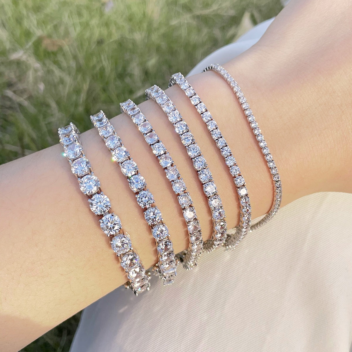 [Sparkling Aurora]Luxurious Ornate Round Cut Tennis Bracelet