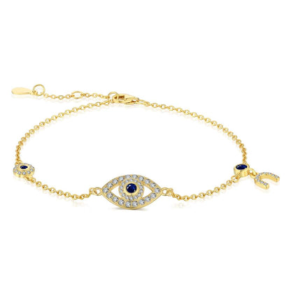 [Sparkling Aurora]Dainty Eye Shape Necklace