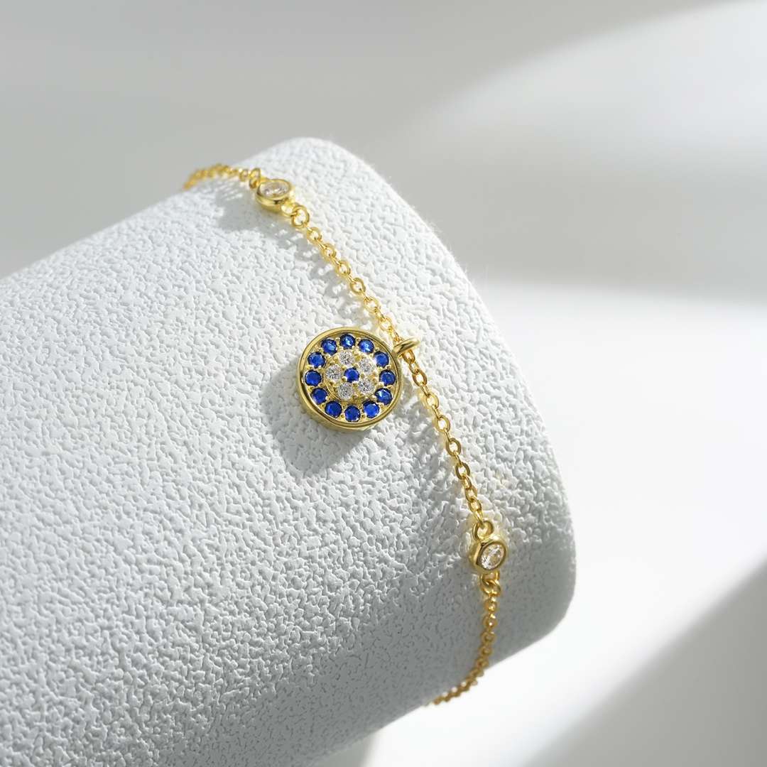 [Sparkling Aurora]Devil's Eye Round Shape Bracelet