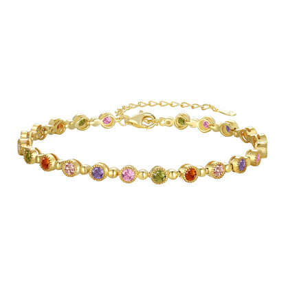 [Sparkling Aurora]Sparkling Exquisite Round Cut Party Bracelet