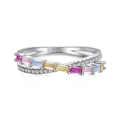 [Sparkling Aurora]Energetic Elegant Radiant Cut Party Ring