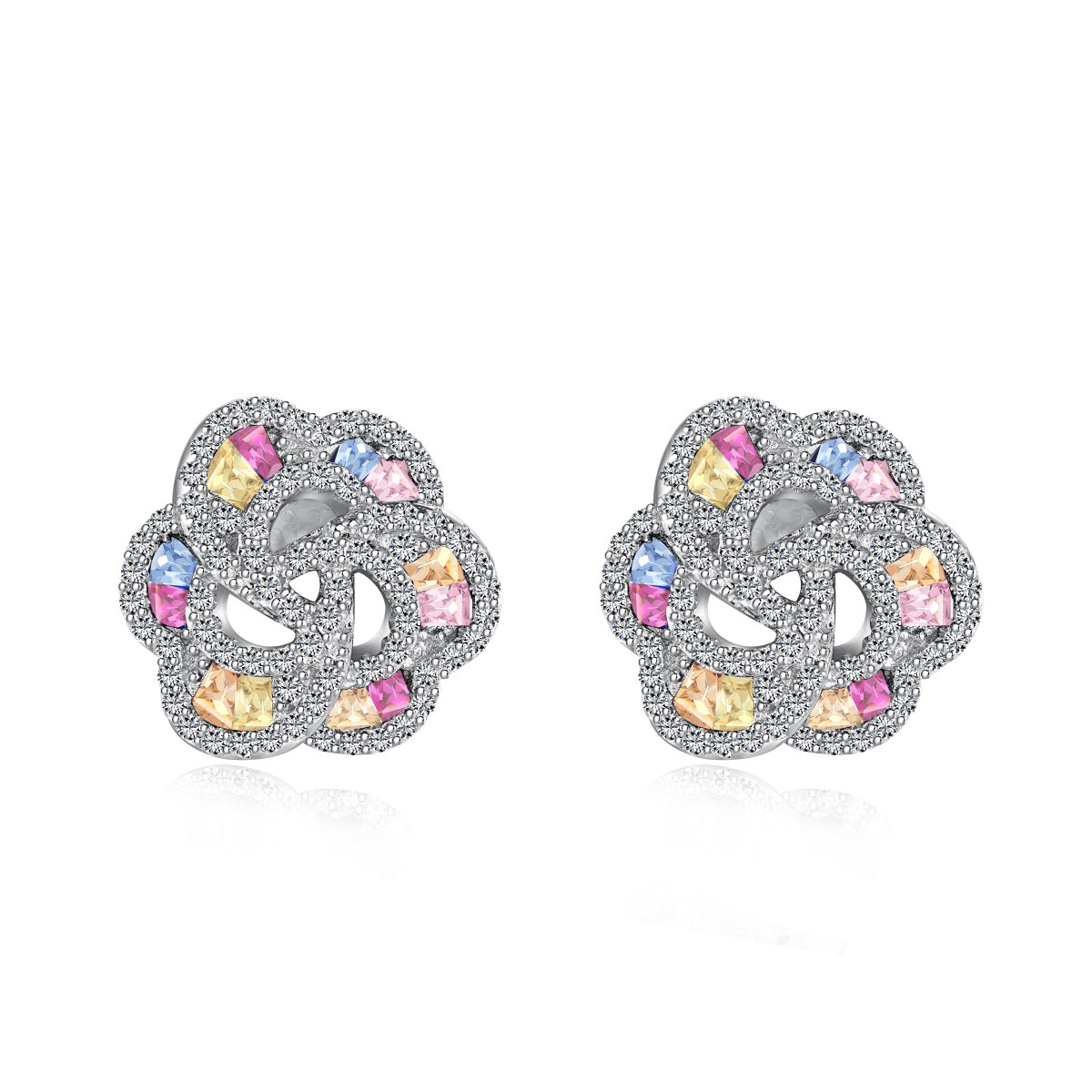 [Sparkling Aurora]Exquisite Flower Shape Daily Earrings