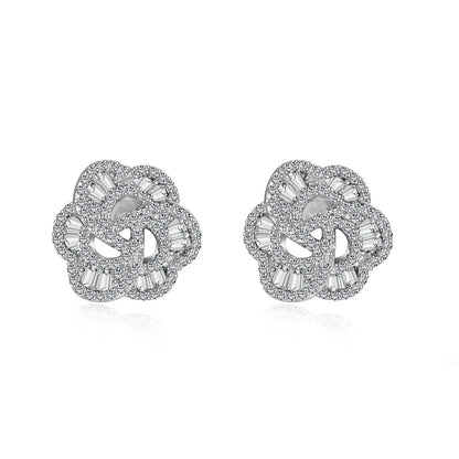 [Sparkling Aurora]Exquisite Flower Shape Daily Earrings