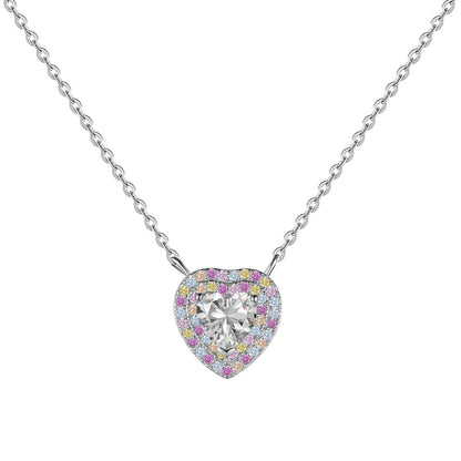 [Sparkling Aurora]Exquisite Heart Shape Necklace